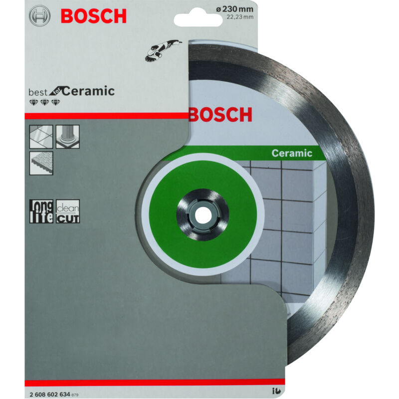 Bosch - Meilleur disque diamanté en céramique 230 x 2223 x 24 x 10 mm 2608602634
