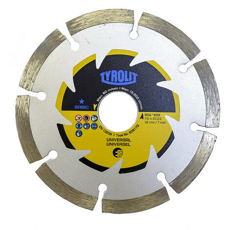 Disque Diamant C3 Dcub2 115mm Découpe Rapide Et Précise De Matériaux De Construction - Tyrolit