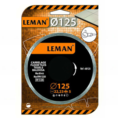 DISQUE DIAMANT CARRELAGE 115X22.23 HT5 Jante continue - 68115 - LEMAN