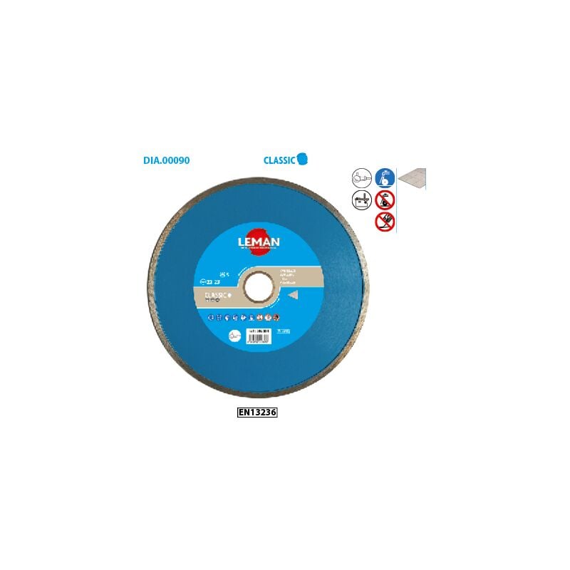 Leman - Disque diamant carrelage Classic ø 180 Alésage 30/25,4/22,23 Ep. 2,4mm