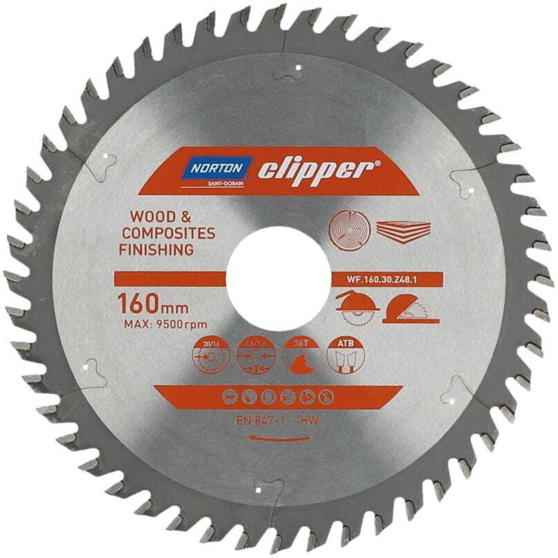 Norton - lame carbure finition 160X2.6/1.6X30 Z48 clipper - 70184608085 sourcing Norton - lame carbure finition 160X2.6/1.6X30 Z48 clipper - 70184608085 sourcing