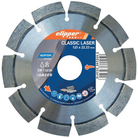 Disque diamant CLASSIC UNIVERSAL LASER Ø230 x 22,23 mm NORTON CLIPPER