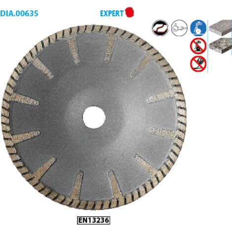 Disque diamant concave granit béton Expert ø 125 Ep. 2,8mm