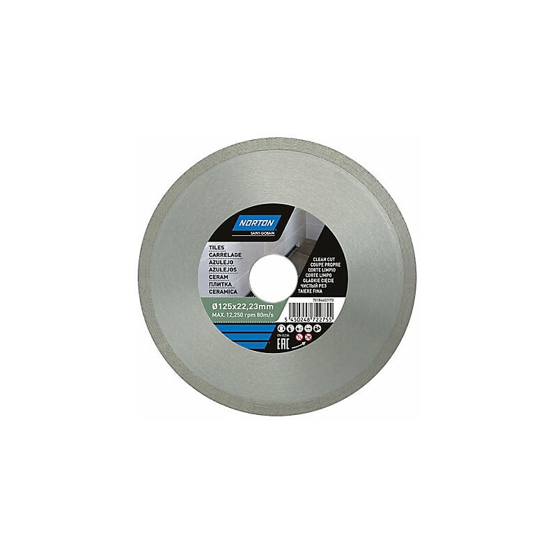 Disque diamant continu carrelage 125x22,2 mm