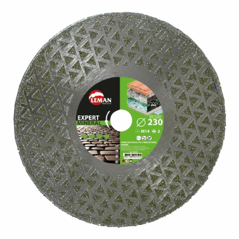 Leman - Disque Diamant Coupe Et Ponce Pierre, Granit 115x M14 Ht 3