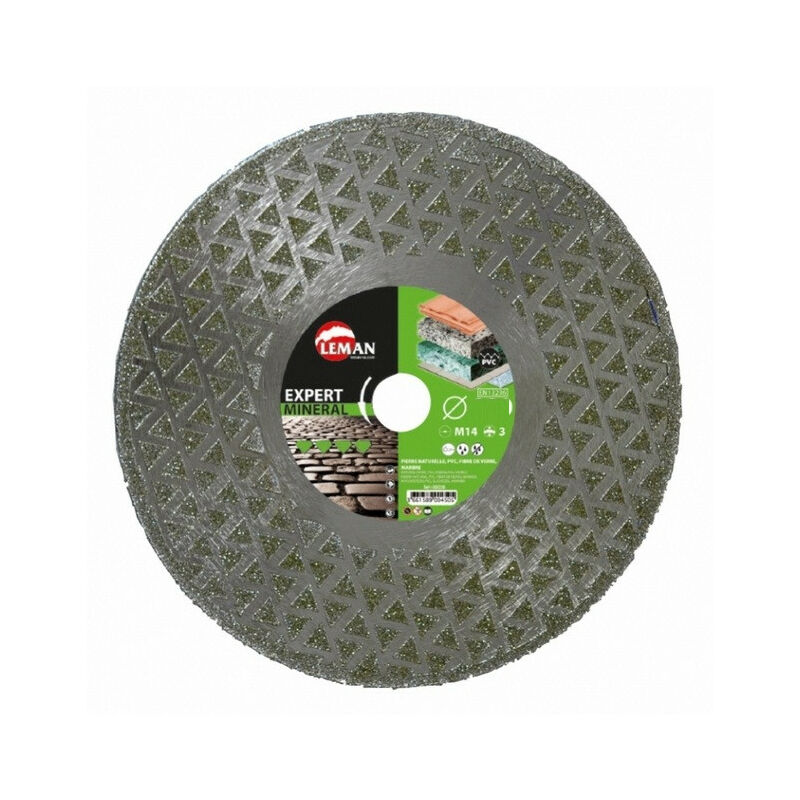 Leman - Disque Diamant Coupe Et Ponce Pierre, Granit 125x M14 Ht 3