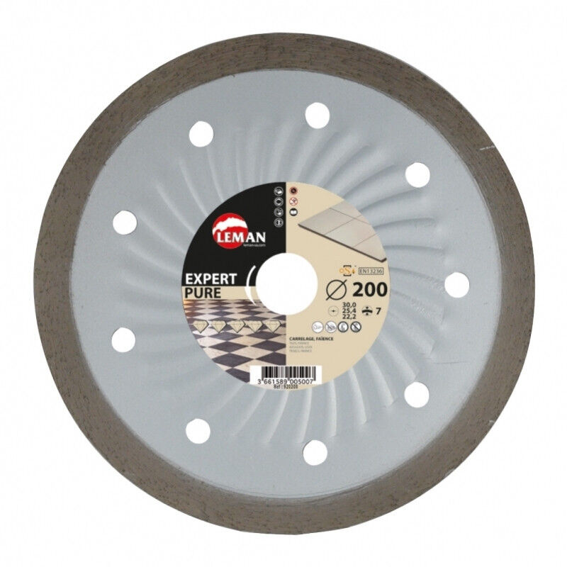 Leman - Disque diamant carrelage Expert ø 200 Alésage 30/25,4/22,23 Ep. 1,8mm