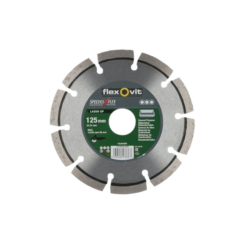 Disque diamant speedoflex laser gp - ø 125 mm - ø alésage 22.2 mm Flexovit