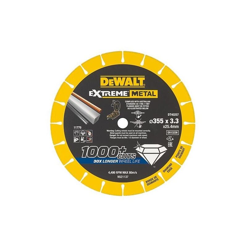 Dewalt - Disque diamant DT40257-QZ. diam350x3,3x25,4mm