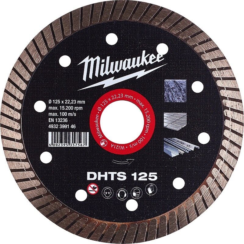 Disques Diamant dhts 125 mm - rapide et précise sur granit, grès, marbre et céramique Milwaukee
