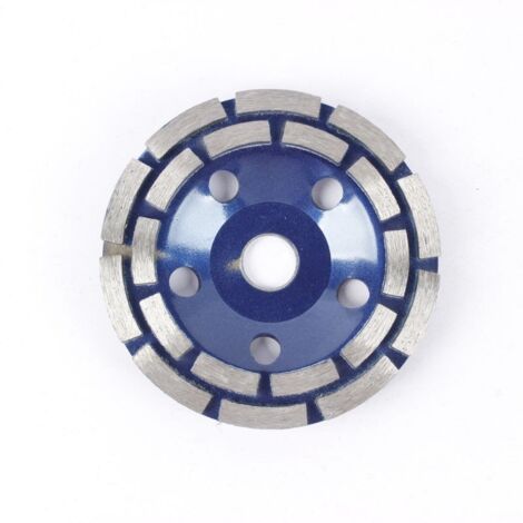 Disque Diamant, Diamant à Meuler Béton 115 x 22,2 mm Double Rangée, Meule Diamantée Universelle pour Poncer Béton, Pierre, Granit Chape, Maçonnerie, Usage Universel(Bleu)