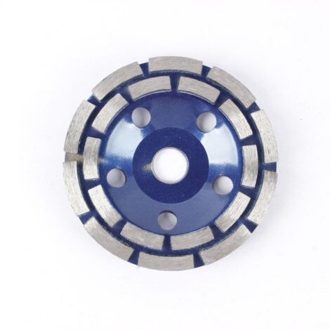 Disque Diamant, Diamant à Meuler Béton 115 x 22,2 mm Double Rangée, Meule Diamantée Universelle pour Poncer Béton, Pierre, Granit Chape, Maçonnerie, Usage Universel(Bleu)