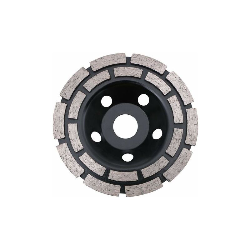 KZQ - Disque Diamant, Diamant à Meuler Béton 125 x 22,2 mm Double Rangée, Meule Diamantée Universelle pour Poncer Béton, Pierre, Granit Chape,