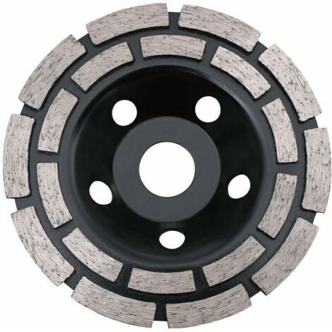 Disque Diamant, Diamant à Meuler Béton 125 x 22,2 mm Double Rangée, Meule Diamantée Universelle pour Poncer Béton, Pierre, Granit Chape, Maçonnerie, Usage Universel..DEBUNS
