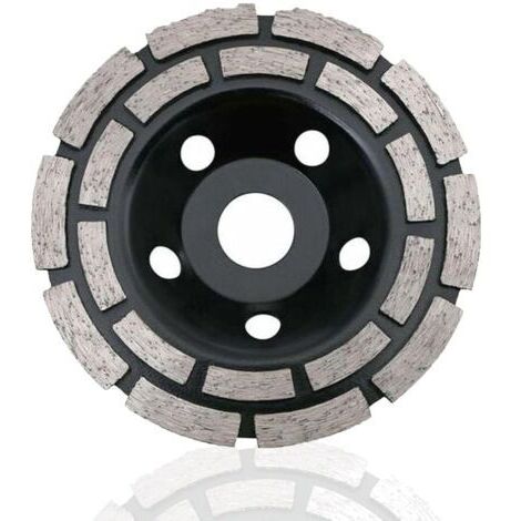 Disque Diamant, Diamant à Meuler Béton 230 x 22,2 mm Double Rangée, Meule Diamantée Universelle pour Poncer Béton, Pierre, Granit Chape, Maçonnerie, Usage Universel