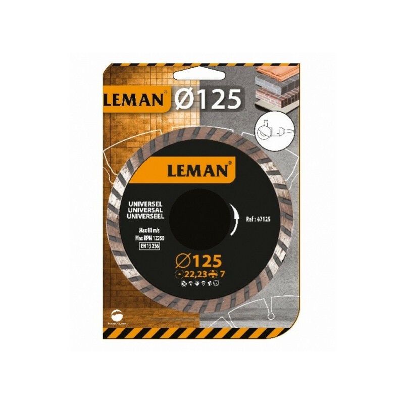 Leman - Disque Diamant Jante Continue Universel 230x22.23 Ht 7