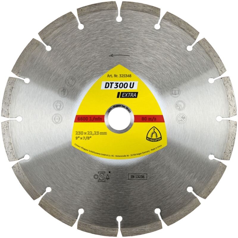 Disque à tronçonner Ø115mm diamant - dt 300 u Klingspor 325345