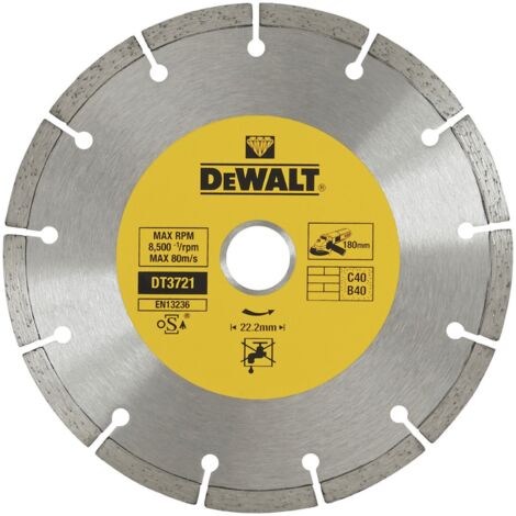 Disque diamant fritté Ø180mm DEWALT DT3721-QZ