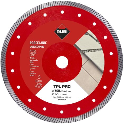 Disque diamant grès cérame TURBO - TPL-EXT PRO RUBI 300 mm