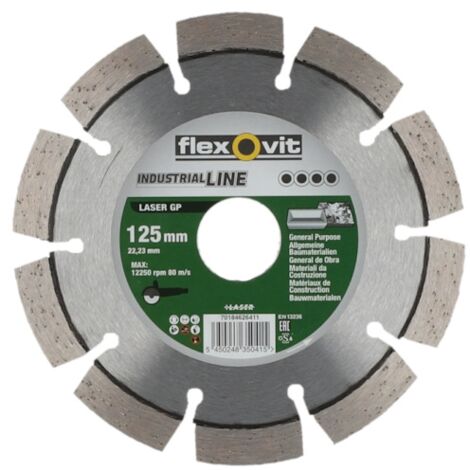 Disque diamant INDUSTRIAL LINE LASER GP - Ø 125 mm - Ø alésage 22.2 mm - FLEXOVIT