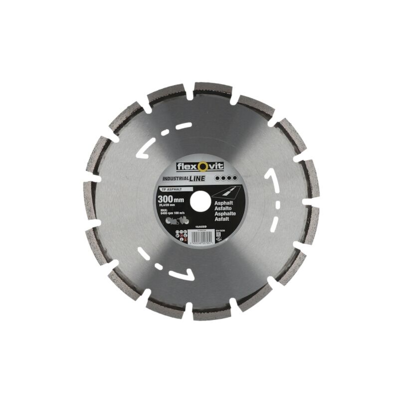Disque diamant industrial line tp asphalte - ø 300 mm - ø alésage 25.4 mm Flexovit