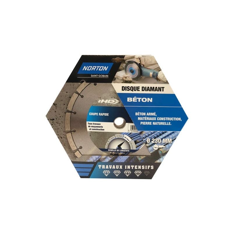 Norton - Disque diamant intensif construction 230 ihd