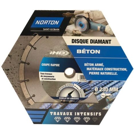 DISQUE DIAMANT INTENSIF CONSTR.230IHD NORTON - 70184602595