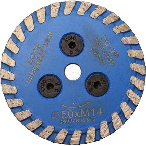DISQUE DIAMANT JANTE CONTINUE CANNELEE D50XM14 HT5 GRES CERAME/CARRELAGE