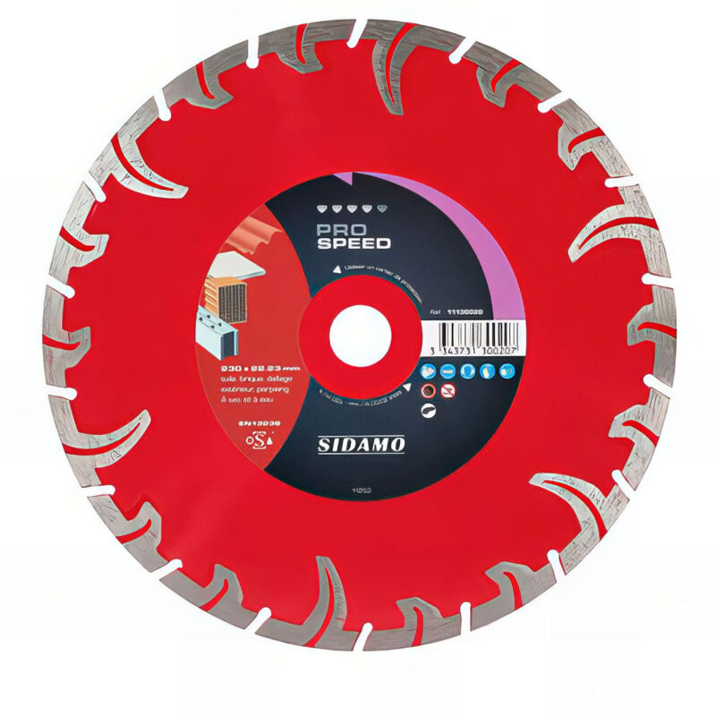 Sidamo - Disque diamant pro speed d. 230 x 22,23 x h 7,5 mm Tuile / Brique - 11130020