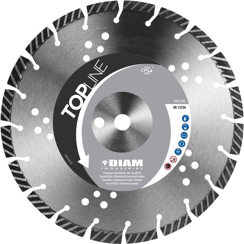Diam Industries - disque diamant mixte MX90 Ø400 mm alésage 25 acier/béton/asphalte diam industrie 470711