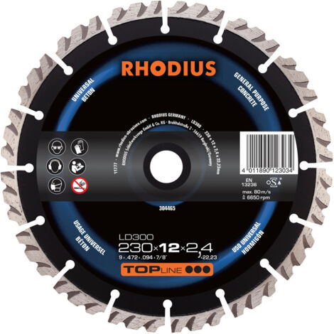 Disque diamant LD300 230 mm - RHODIUS