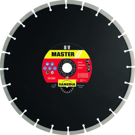 Disque diamant MASTER BV - Ø 125 mm - Ø alésage 22.2 mm - SAMEDIA