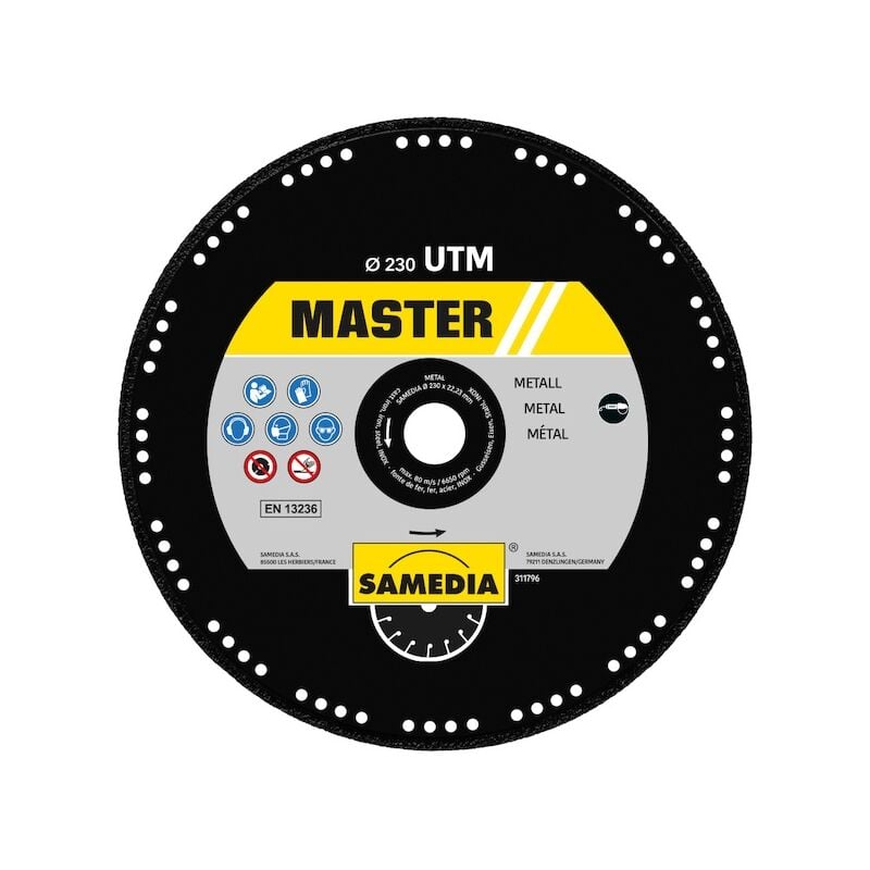 Disque diamant master utm - ø 125 mm - ø alésage 22.2 mm Samedia