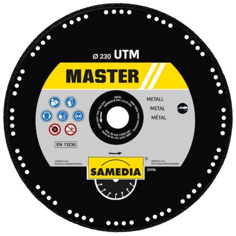 Disque diamant MASTER UTM - Ø 350 mm - Ø alésage 20 mm - SAMEDIA