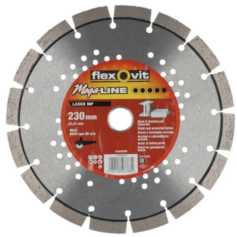 Disque diamant MEGA-LINE - Ø 230 mm - Ø alésage 22.2 mm - FLEXOVIT