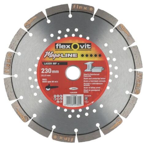 Disque diamant MEGA-LINE LASER MP+ - Ø 230 mm - Ø alésage 22.23 mm - FLEXOVIT