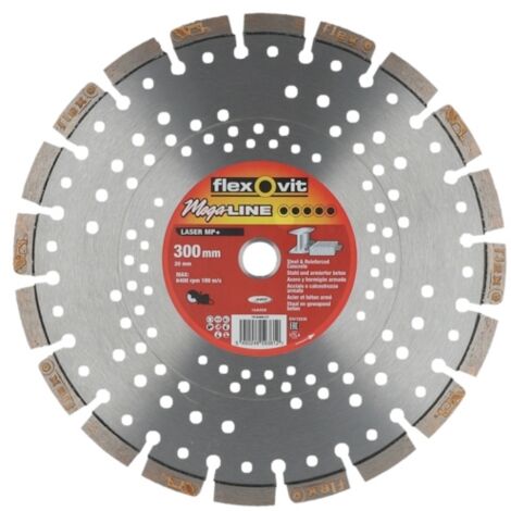 Disque diamant MEGA-LINE LASER MP+ - Ø 300 mm - Ø alésage 20 mm - FLEXOVIT
