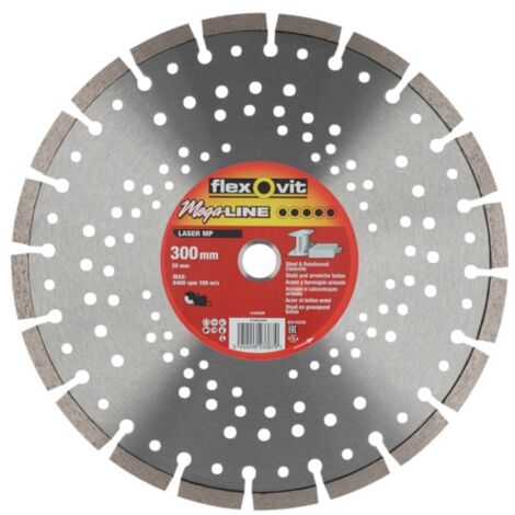 Disque diamant MEGA-LINE LASER MP - Ø 300 mm - Ø alésage 20 mm - FLEXOVIT
