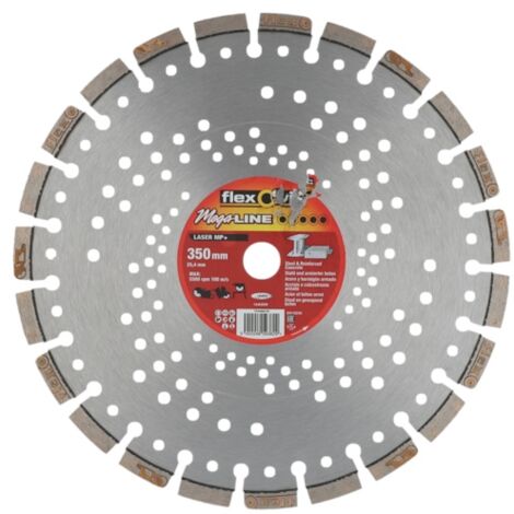Disque diamant MEGA-LINE LASER MP+ - Ø 350 mm - Ø alésage 25.4 mm - FLEXOVIT