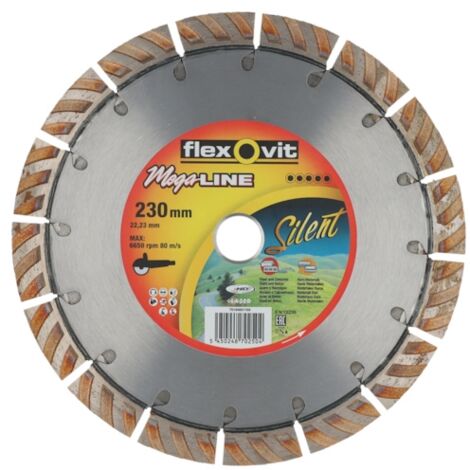 Disque diamant MEGA-LINE MAXX SILENT - Ø 230 mm - Ø alésage 22.23 mm - FLEXOVIT
