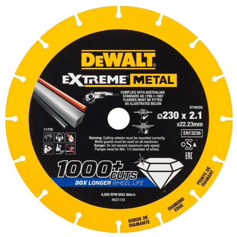 Disque diamant Métal Max diamètre 230 DEWALT