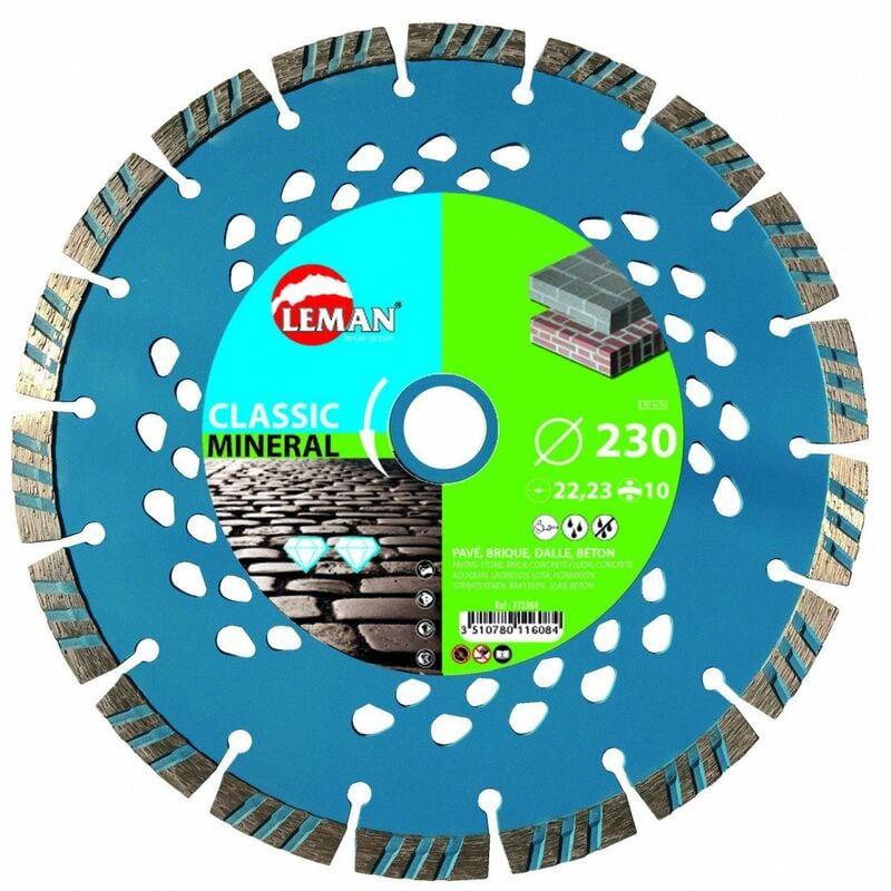 Leman - disque diamant mineral 230x22.23 ht 7 -- gamme pro