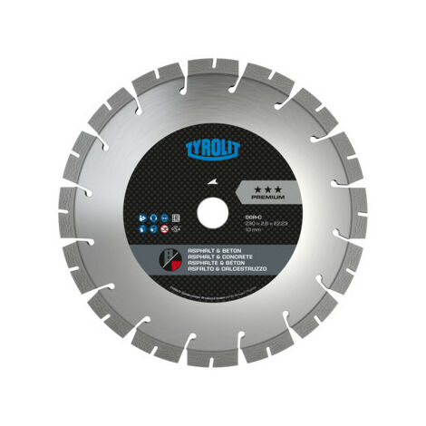 Disque diamant mixte pour tronçonnage à sec - sciageportatif diam. 300x2,6x20 PREMIUM TYROLIT - 34472010