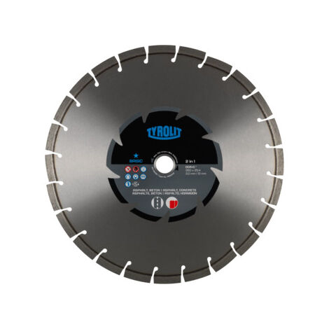 Disque diamant mixte pour tronçonnage à sec - sciageportatif diam. 350x3x20 BASIC TYROLIT - 34500103