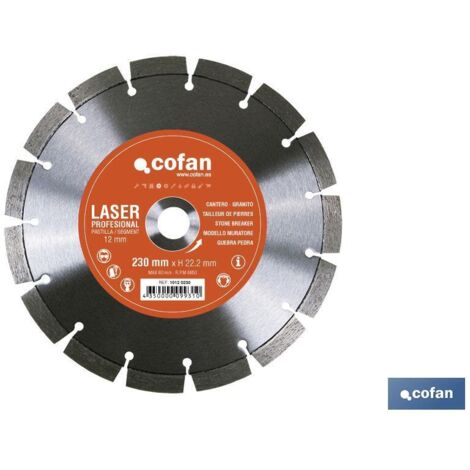 Disque diamant modèle tailleur de pierre 230 mm.