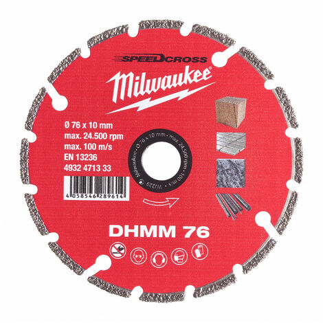 Disque diamant multi-matériaux 76 mm 4932471333 - Milwaukee
