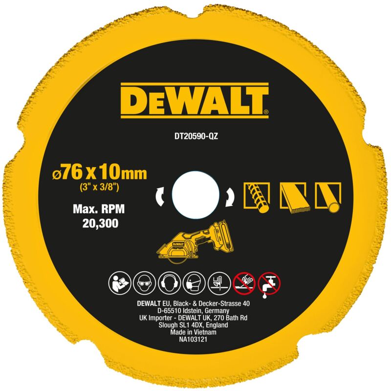 Disque de coupe Dewalt DT20590-QZ DT205, ø 76mm, par 1 ( Prix pour 1 )