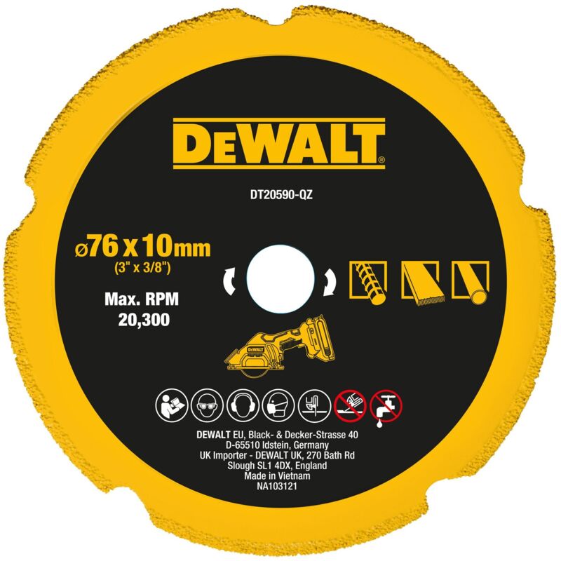 Dewalt DT20590-QZ Dt20590 Diamond Multi Material Blade 75Mm