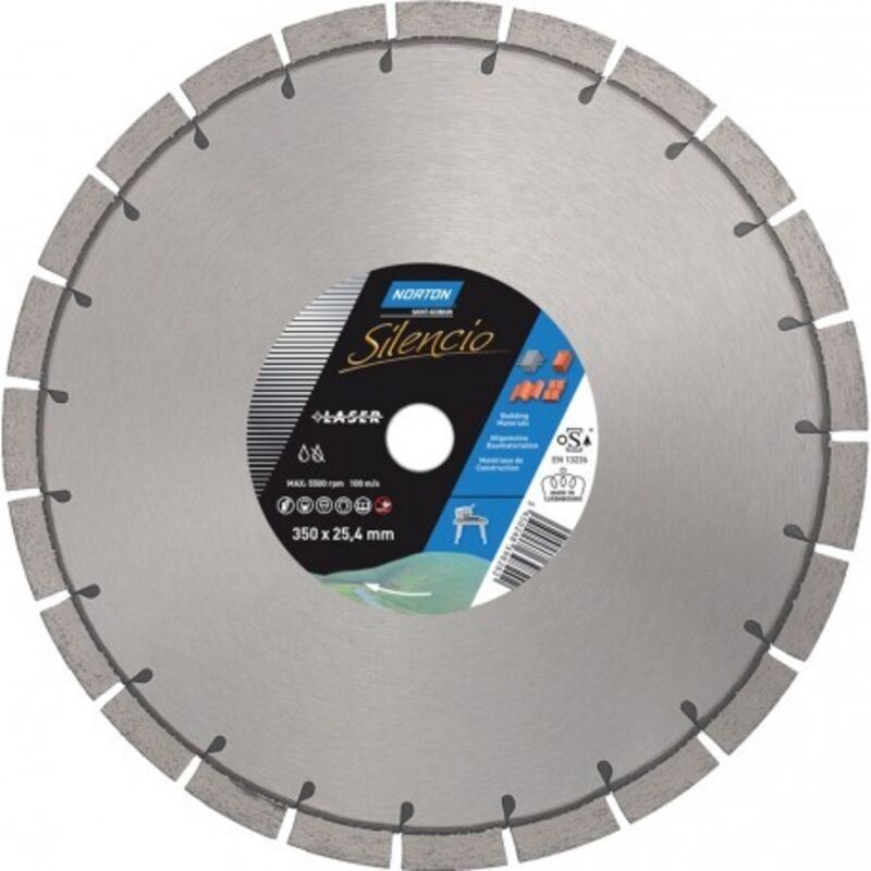 Disque Diamants Silencio Norton 350x25,4mm H15