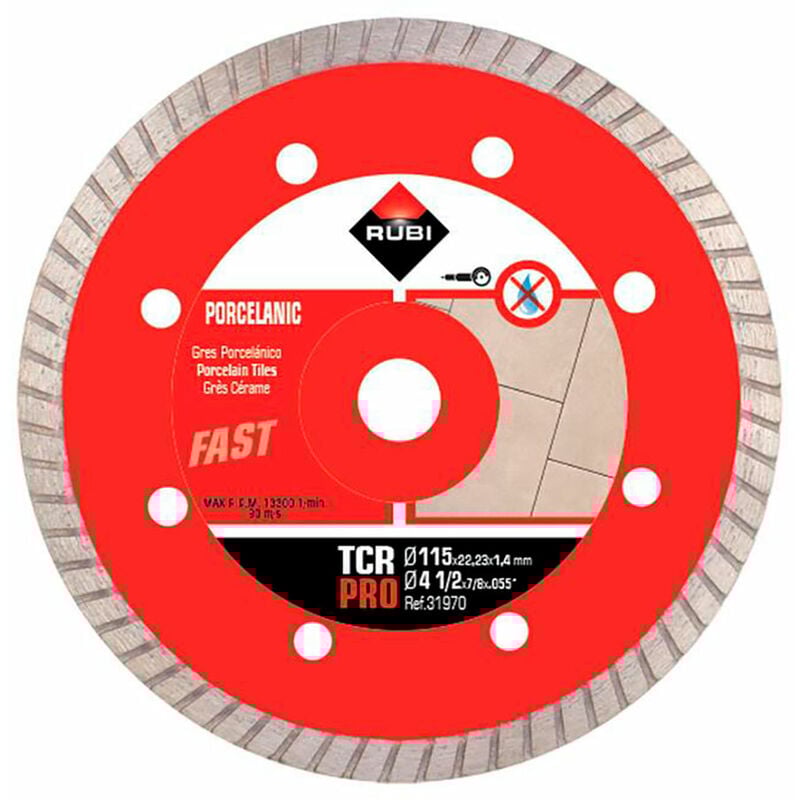 Rubi - tcr Disque à tronçonner diamanté, 115 mm, Pro 31970
